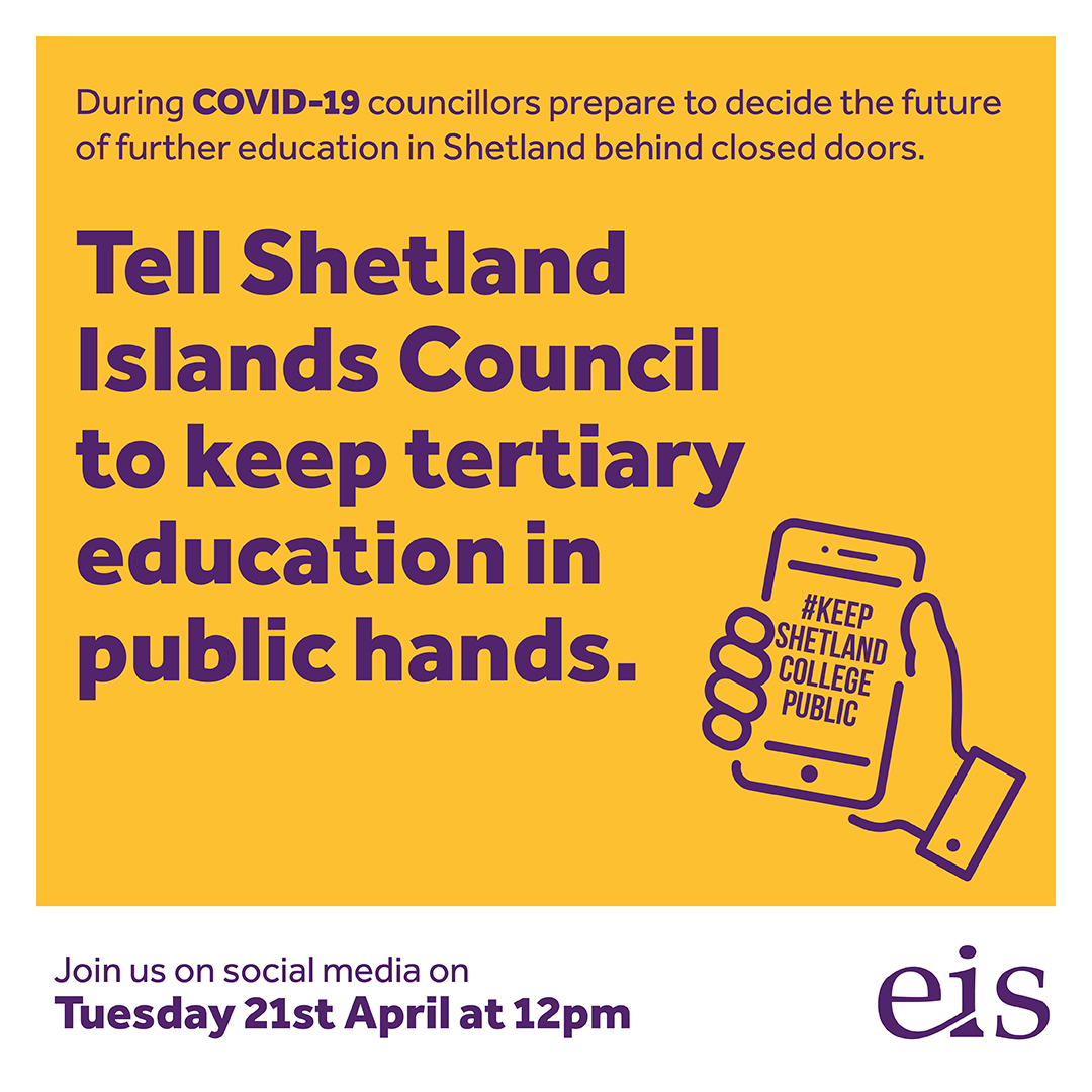 Keep Shetland Public College Social Media Action | EIS